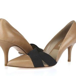 Michael Kors Stephanie Tan Leather Pumps